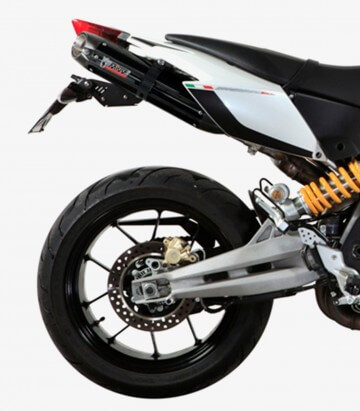 MIVV Suono Auspuff Schwarz für Aprilia Dorsoduro 1200 (12-16) A.010.L9
