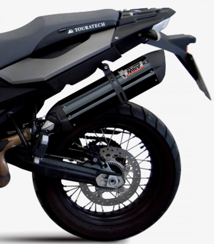MIVV Suono Auspuff Schwarz für BMW C 650 GT (08-12), F 650/800 GS (08-17) B.007.L9