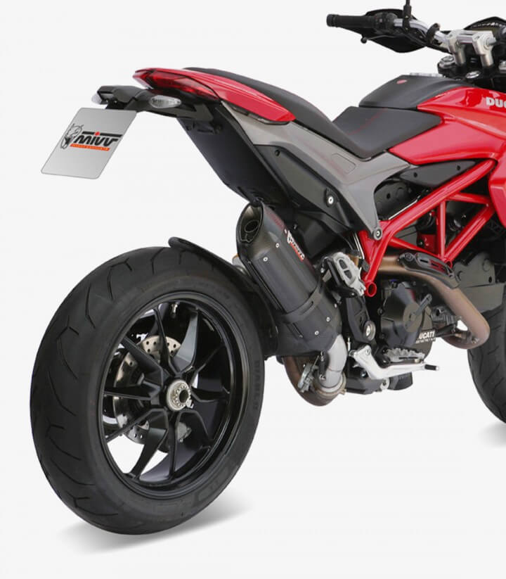 MIVV Suono Auspuff Schwarz für Ducati Hypermotard 821 / Hyperstrada (13-15) D.029.L9
