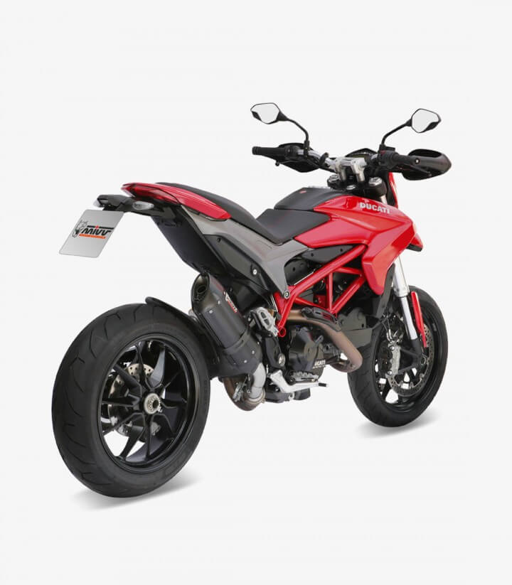 MIVV Suono Auspuff Schwarz für Ducati Hypermotard 821 / Hyperstrada (13-15) D.029.L9