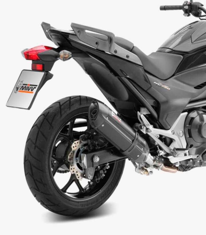 MIVV Suono Auspuff Schwarz für Honda Integra (11-15), NC700/750S/X (12-15), NC 700 Vultus (14-20) H.046.L9