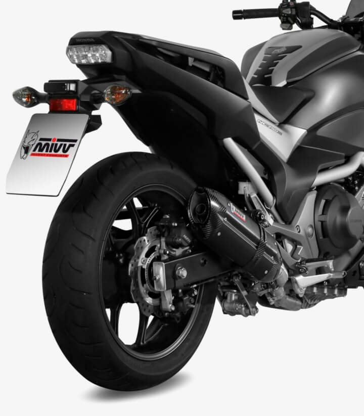 MIVV Suono Auspuff Schwarz für Honda Integra/NC 750 Integra (16-20), NC700X (16-21), NC750S/X (16-22) H.065.L9