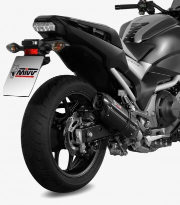 MIVV Suono Auspuff Schwarz für Honda Integra/NC 750 Integra (16-20), NC700X (16-21), NC750S/X (16-22) H.065.L9