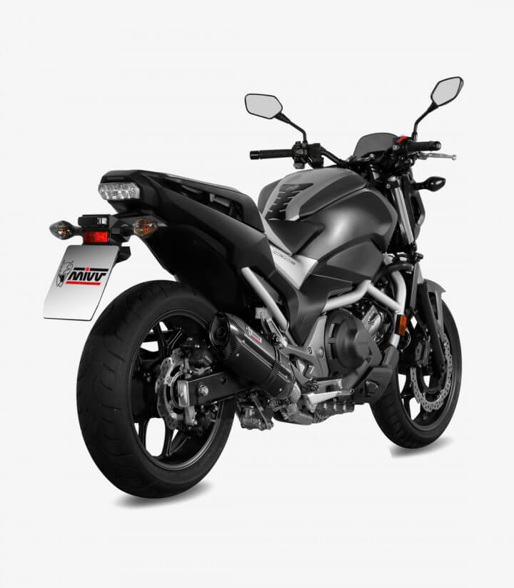 MIVV Suono Auspuff Schwarz für Honda Integra/NC 750 Integra (16-20), NC700X (16-21), NC750S/X (16-22) H.065.L9