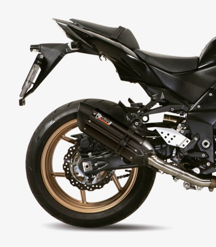 MIVV Suono Auspuff Schwarz für Kawasaki Z 750 R (11-14) K.028.L9