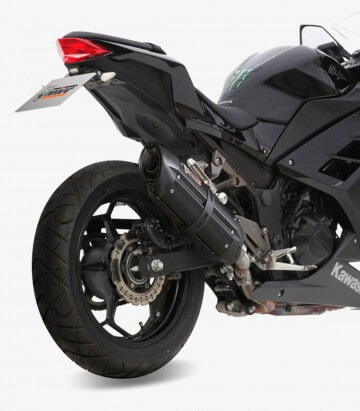 MIVV Suono Auspuff Schwarz für Kawasaki Ninja  300 (13-16), Z300 (15-16) K.038.L9