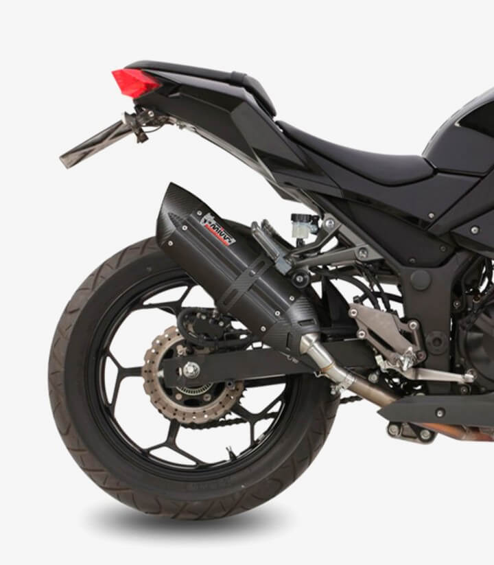 MIVV Suono Auspuff Schwarz für Kawasaki Ninja  300 (13-16), Z300 (15-16) K.038.L9