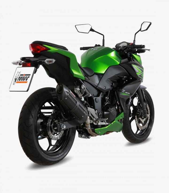 MIVV Suono Auspuff Schwarz für Kawasaki Ninja  300 (13-16), Z300 (15-16) K.038.L9