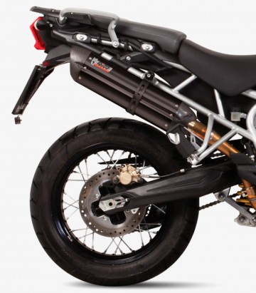 MIVV Suono Auspuff Schwarz für Triumph Tiger 800 XC (11-21), Tiger 800 XR (15-22) T.011.L9