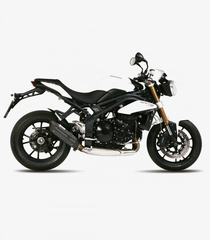 MIVV Suono Auspuff Schwarz für Triumph Speed Triple (11-15) T.012.L9