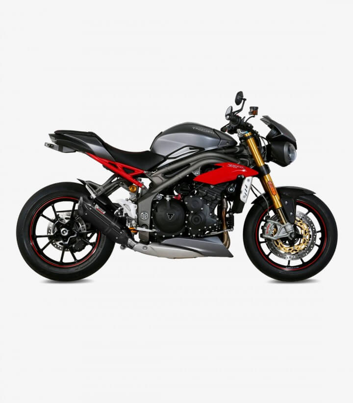 MIVV Suono Auspuff Schwarz für Triumph Speed Triple (16-17) T.016.L9