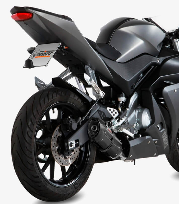 MIVV Suono Auspuff Schwarz für Yamaha MT-125 (15-19), YZF-R 125 (14-18) Y.047.L9