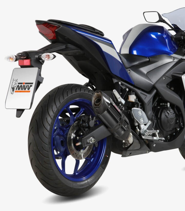 MIVV Suono Auspuff Schwarz für Yamaha YZF-R25 (15-24), YZF-R3 (15-24) Y.048.L9