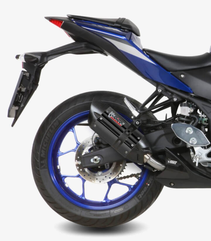 MIVV Suono Auspuff Schwarz für Yamaha YZF-R25 (15-24), YZF-R3 (15-24) Y.048.L9