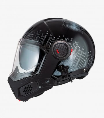 Klapphelm NZI Minimod Duo Meta Schwarz und Silber
