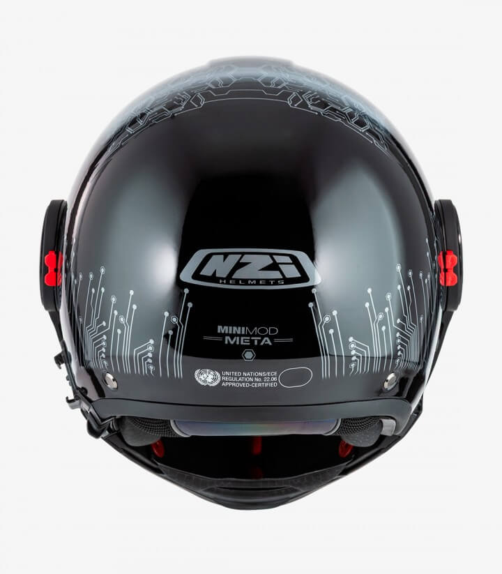 Klapphelm NZI Minimod Duo Meta Schwarz und Silber