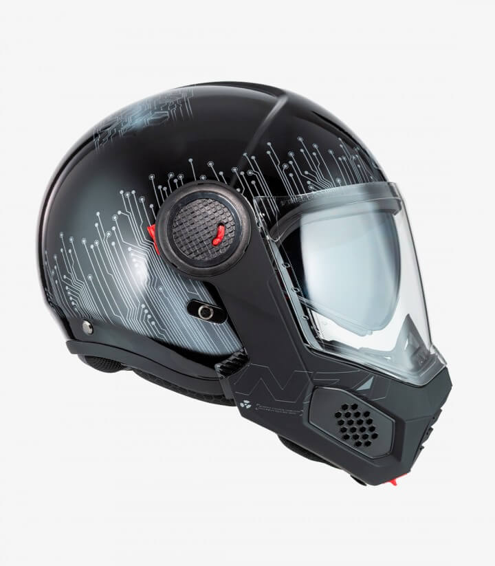 Casco Modular NZI Minimod Duo Meta Negro y Plata