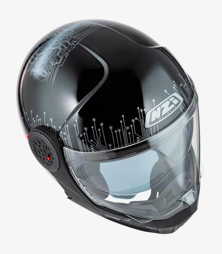 Klapphelm NZI Minimod Duo Meta Schwarz und Silber