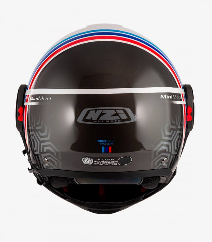 Casco Modular NZI Minimod Duo Watson Blanco, Negro y Azul