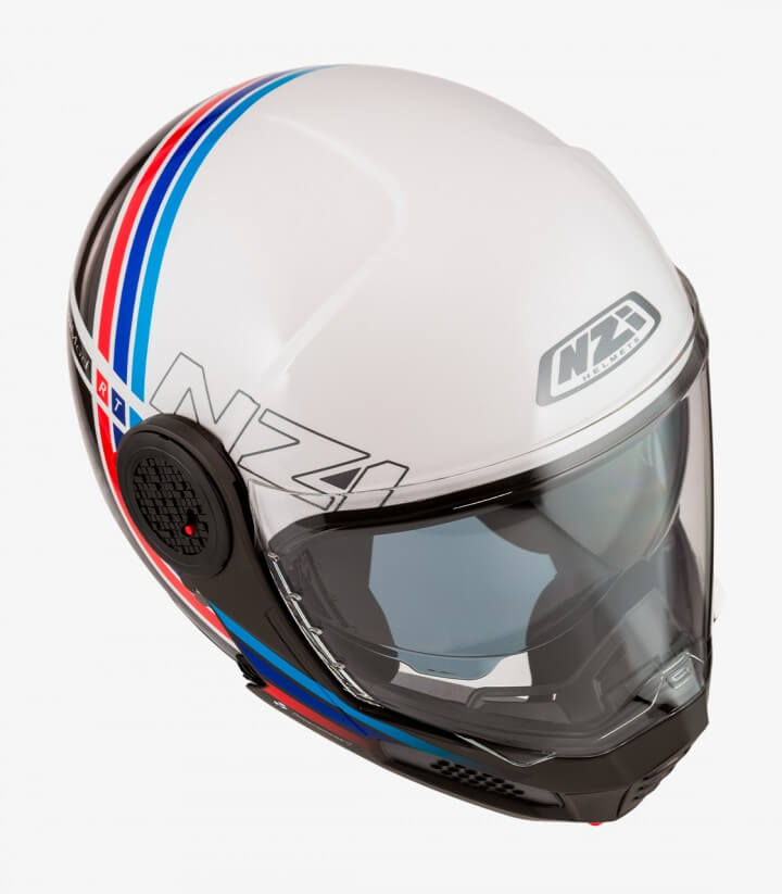 Klapphelm NZI Minimod Duo Watson Weiß, Schwarz und Blau