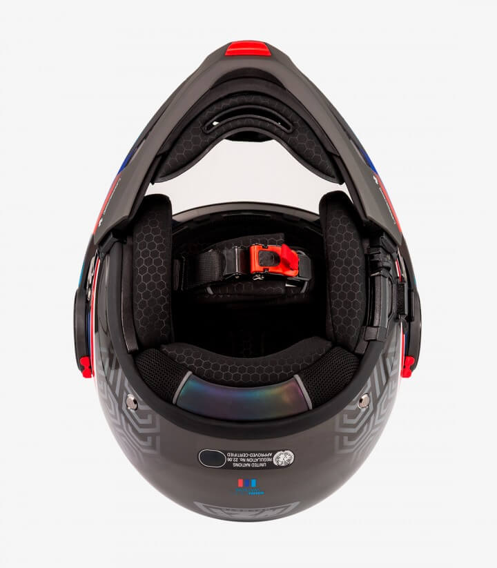NZI Minimod Duo Watson White, Black, and Blue Modular Helmet