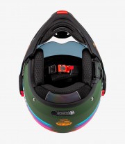 NZI Minimod Duo Rainbow Matt Green Modular Helmet
