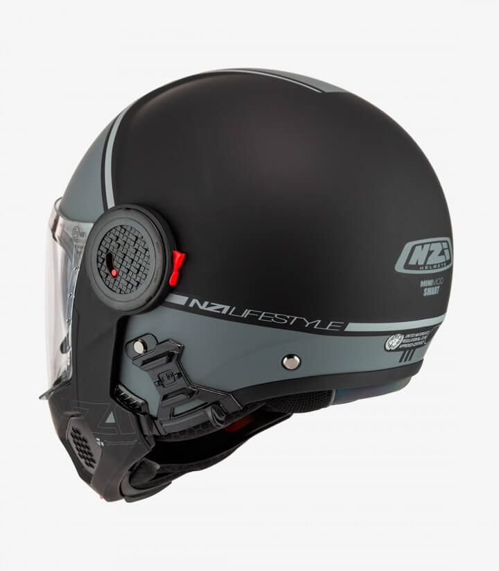 Casco Modular NZI Minimod Duo Smart Negro y Antracita Mate