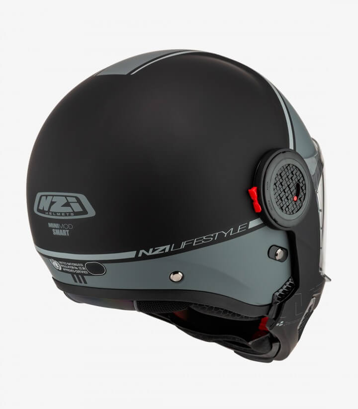 Casco Modular NZI Minimod Duo Smart Negro y Antracita Mate
