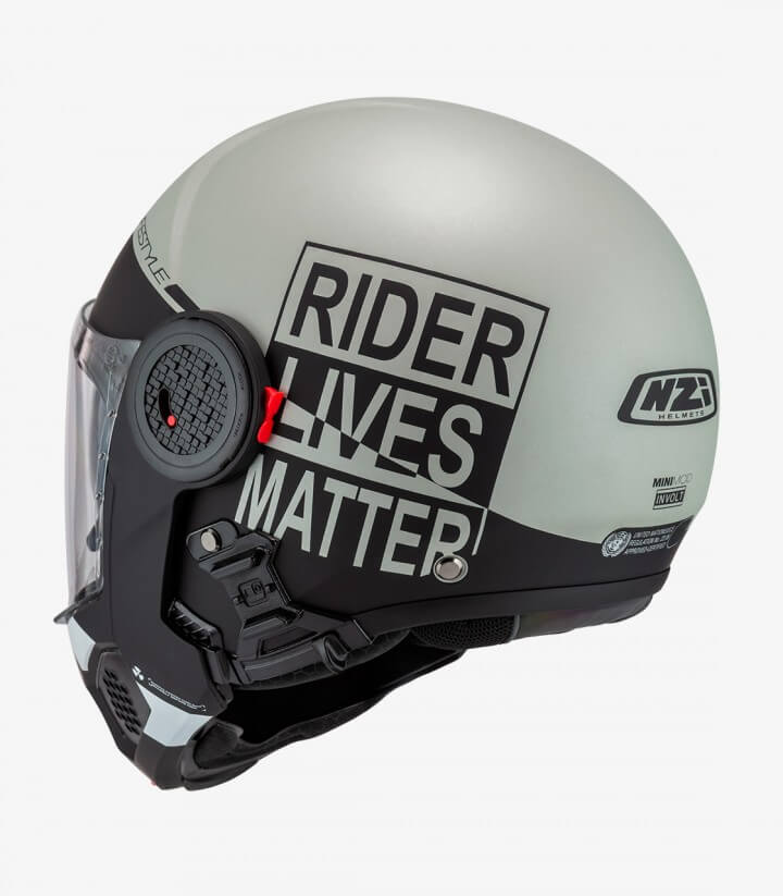 Casco Modular NZI Minimod Duo Involt Gris y Negro Mate