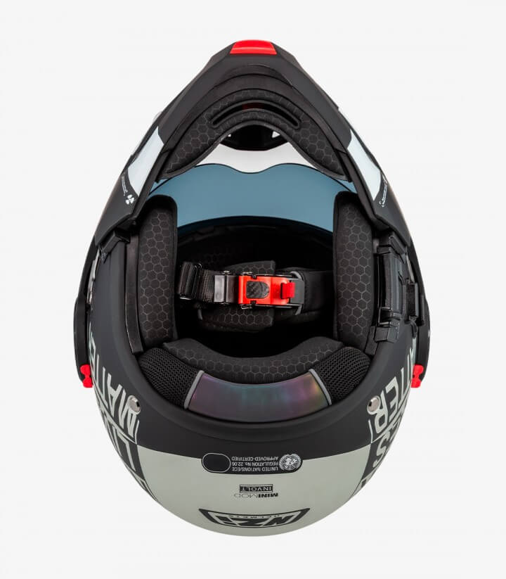 Casco Modular NZI Minimod Duo Involt Gris y Negro Mate