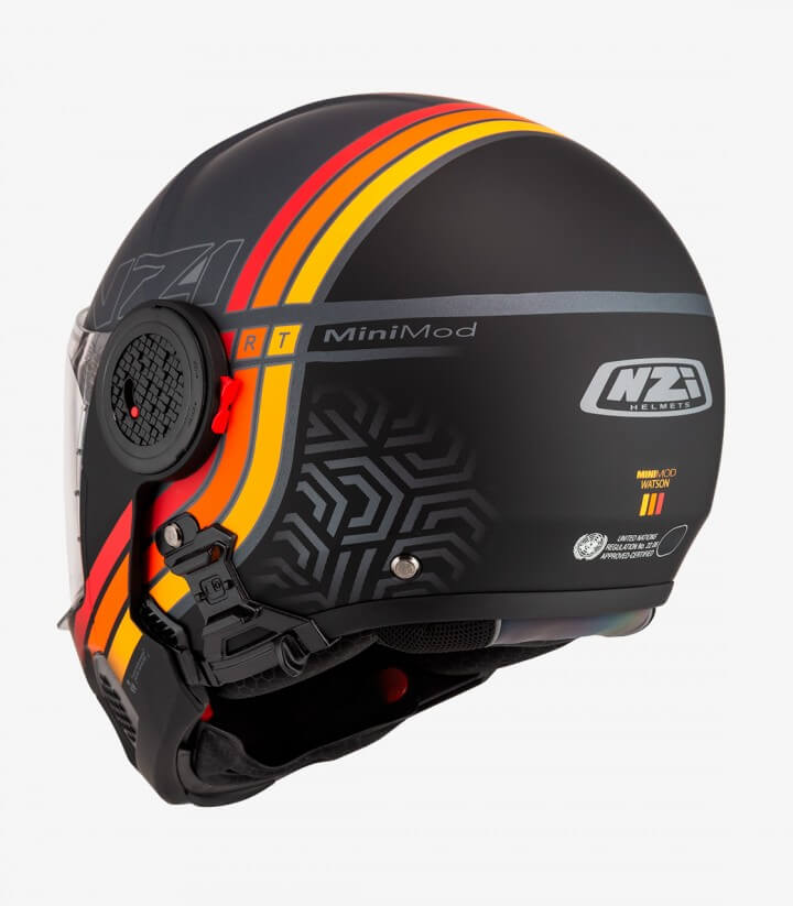 Casco Modular NZI Minimod Duo Watson Negro y Rojo