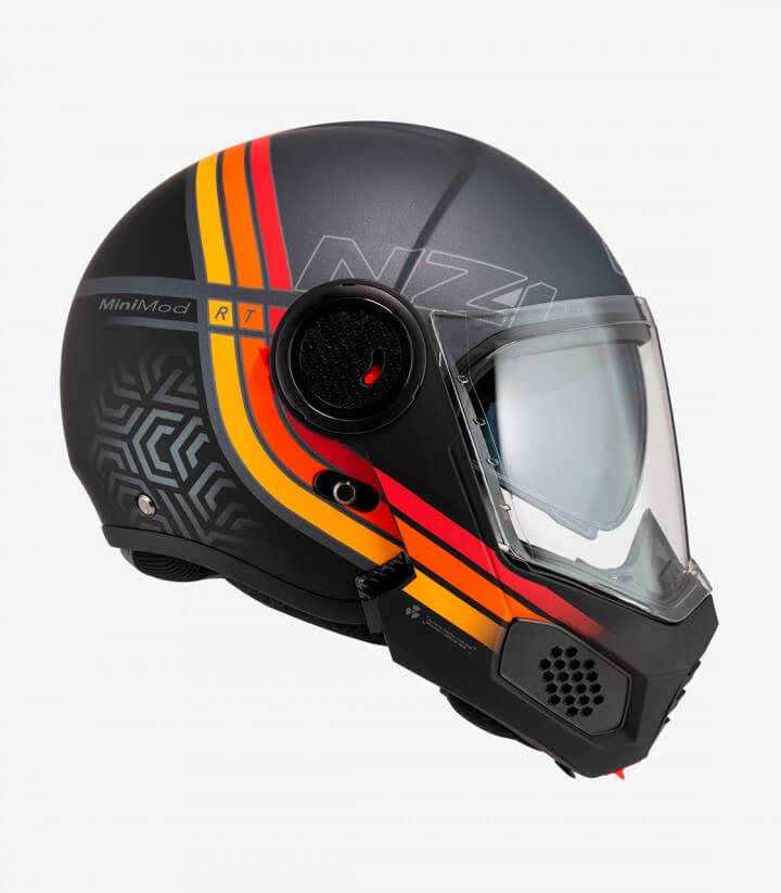 NZI Minimod Duo Watson Black and Red Modular Helmet