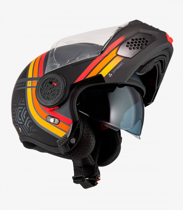 NZI Minimod Duo Watson Black and Red Modular Helmet