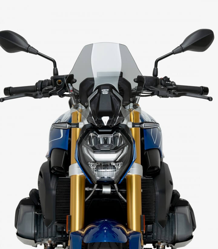 BMW R1250R (23-25) without OEM BMW bracket Puig New Generation Sport Smoked Windshield 22299H 22299H