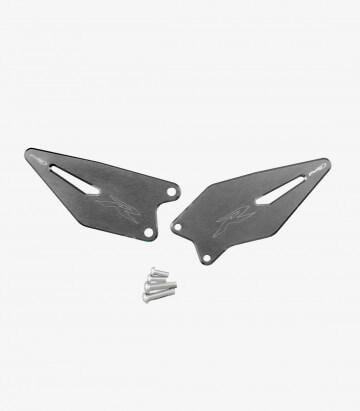 Fersenschutzplatten Puig Schwarz für Kawasaki ZX-6R Ninja (24-26) 22008N