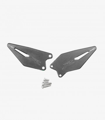Puig Heel Plates Black for Kawasaki ZX-6R Ninja (24-25) 22008N