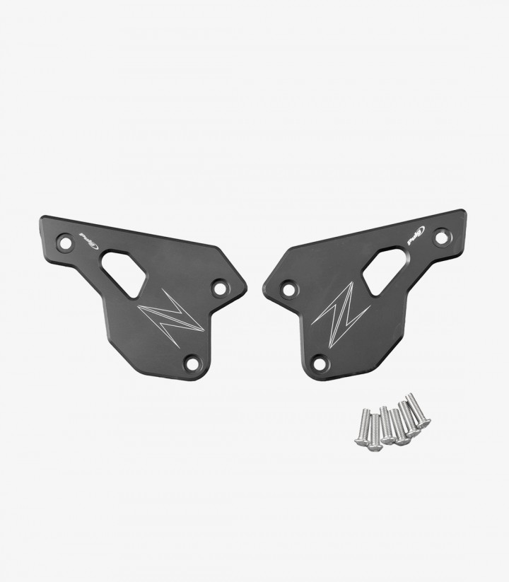 Puig Heel Plates Black for Kawasaki Z900SE (25) 22007N