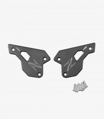 Puig Heel Plates Black for Kawasaki Z900 / SE (23-25) 22007N