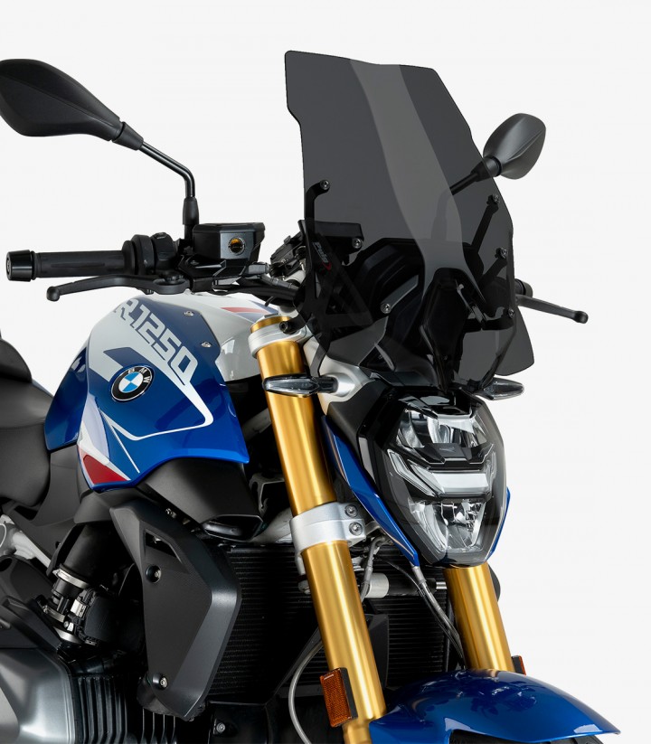 BMW R1250R (23-25) Puig New Generation Touring Dark smoked Windshield 22300F