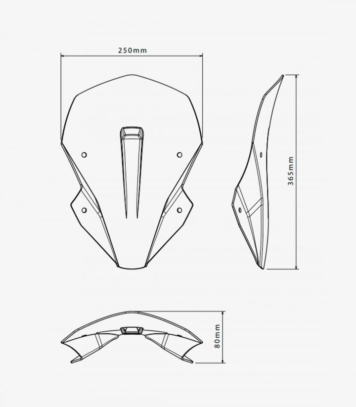 Windschild Puig New Generation Touring Honda CB750 Hornet (25-26) Dunkel getönt 22424F