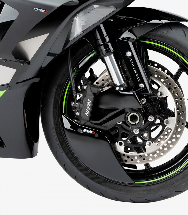 Puig Brake Cooler 22076N color Black for Kawasaki ZX-6R Ninja (24-25)