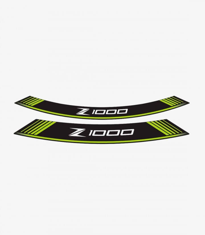 Tiras de llantas Kawasaki Z1000 especiales de Puig color Verde