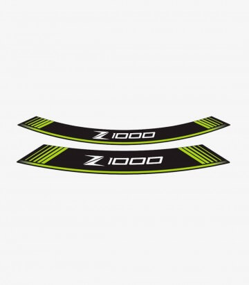 Spezielle Felgenrandaufkleber Kawasaki Z1000 Puig 7590V Grün