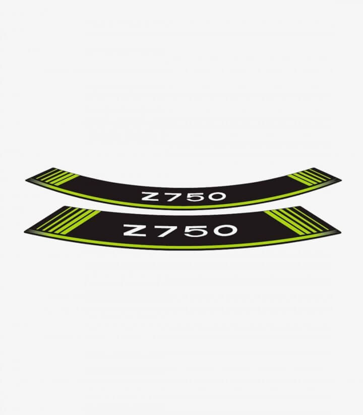 Tiras de llantas Kawasaki Z750 especiales de Puig color Verde