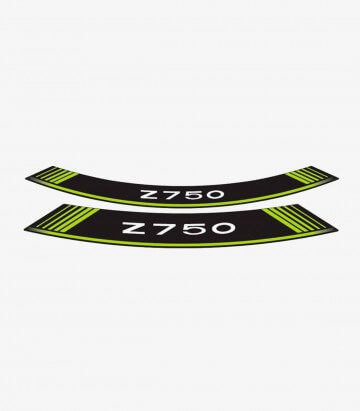 Spezielle Felgenrandaufkleber Kawasaki Z750 Puig 5545V Grün