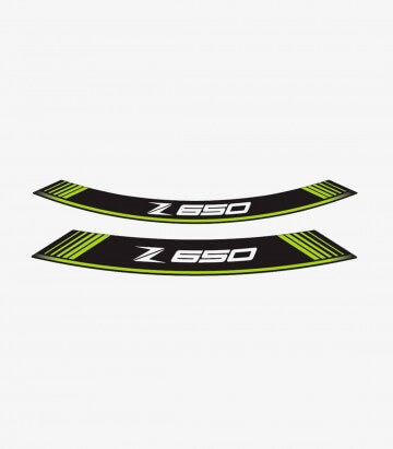 Tiras de llantas Kawasaki Z650 especiales de Puig color Verde