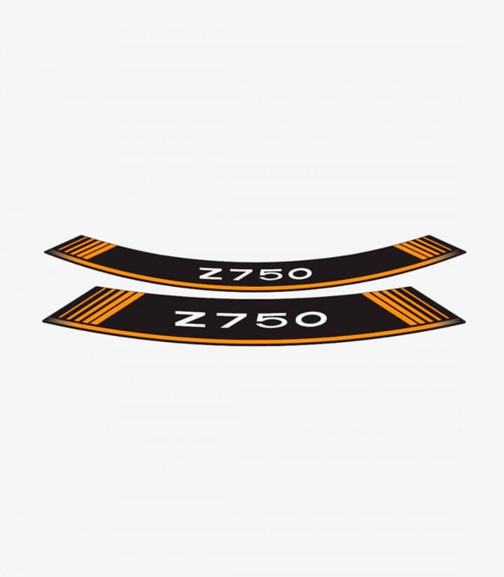 Spezielle Felgenrandaufkleber Kawasaki Z750 Puig 5545T Orange