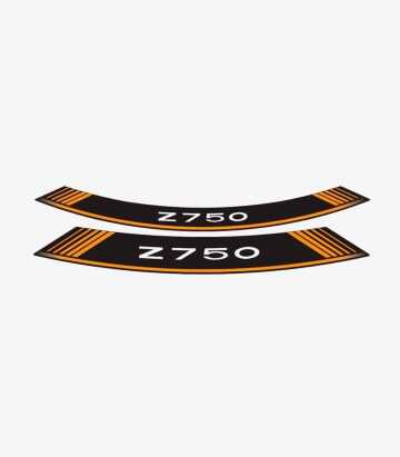 Spezielle Felgenrandaufkleber Kawasaki Z750 Puig 5545T Orange