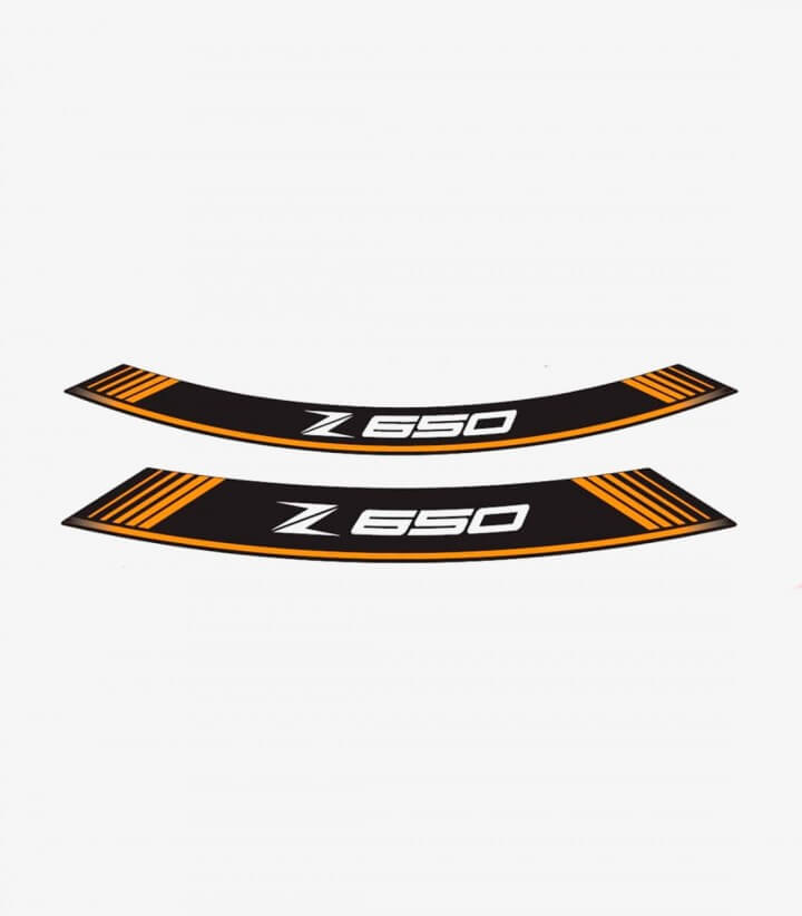 Spezielle Felgenrandaufkleber Kawasaki Z650 Puig 9290T Orange