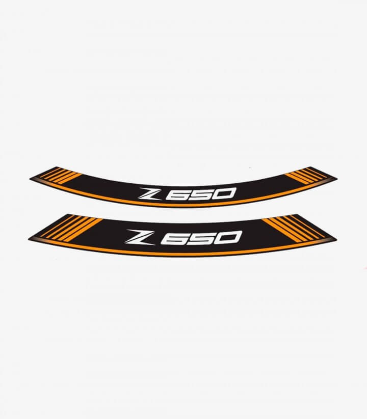 Tiras de llantas Kawasaki Z650 especiales de Puig color Naranja